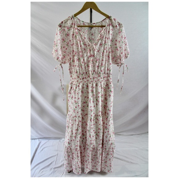 TheGet Floral Boho Peasant Cotton Maxi Dress S/M - Picture 10 of 11